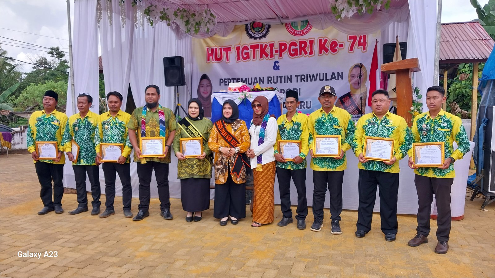 Bunda PAUD, Hj. Fatma Idiana Sayed Jafar Hadiri HUT IGTKI-PGRI Ke 74 Di Pulau Laut Tengah