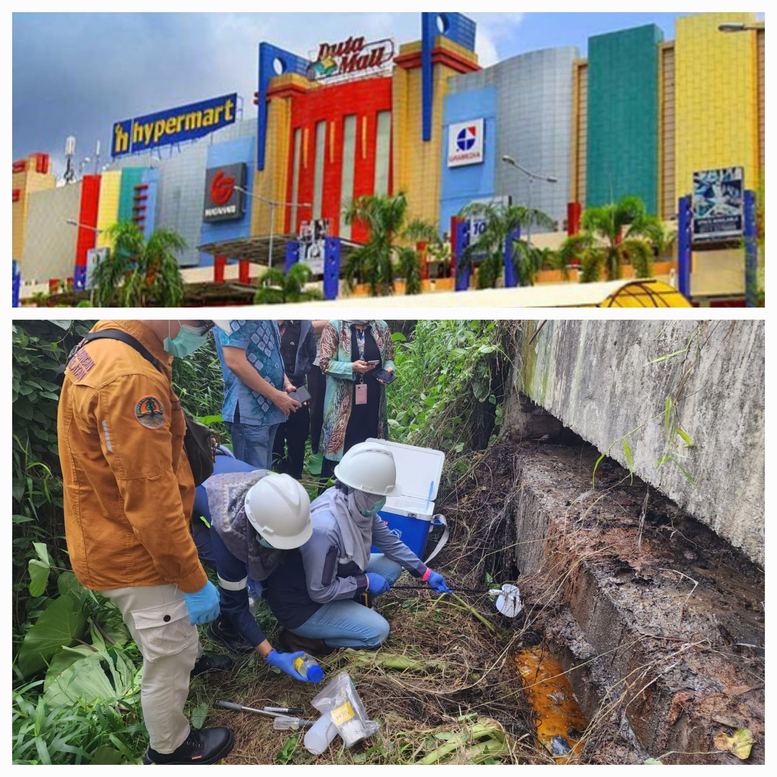 Limbah Duta Mall Diduga Cemari Pekarangan Warga, Ditreskrimsus Polda Kalsel Periksa TKP