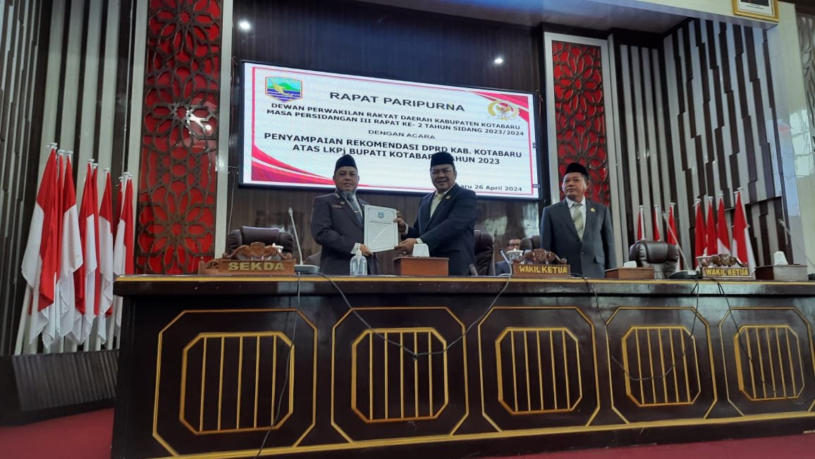 Rekomendasi DPRD Kotabaru Terhadap LKPJ Bupati Tahun 2023