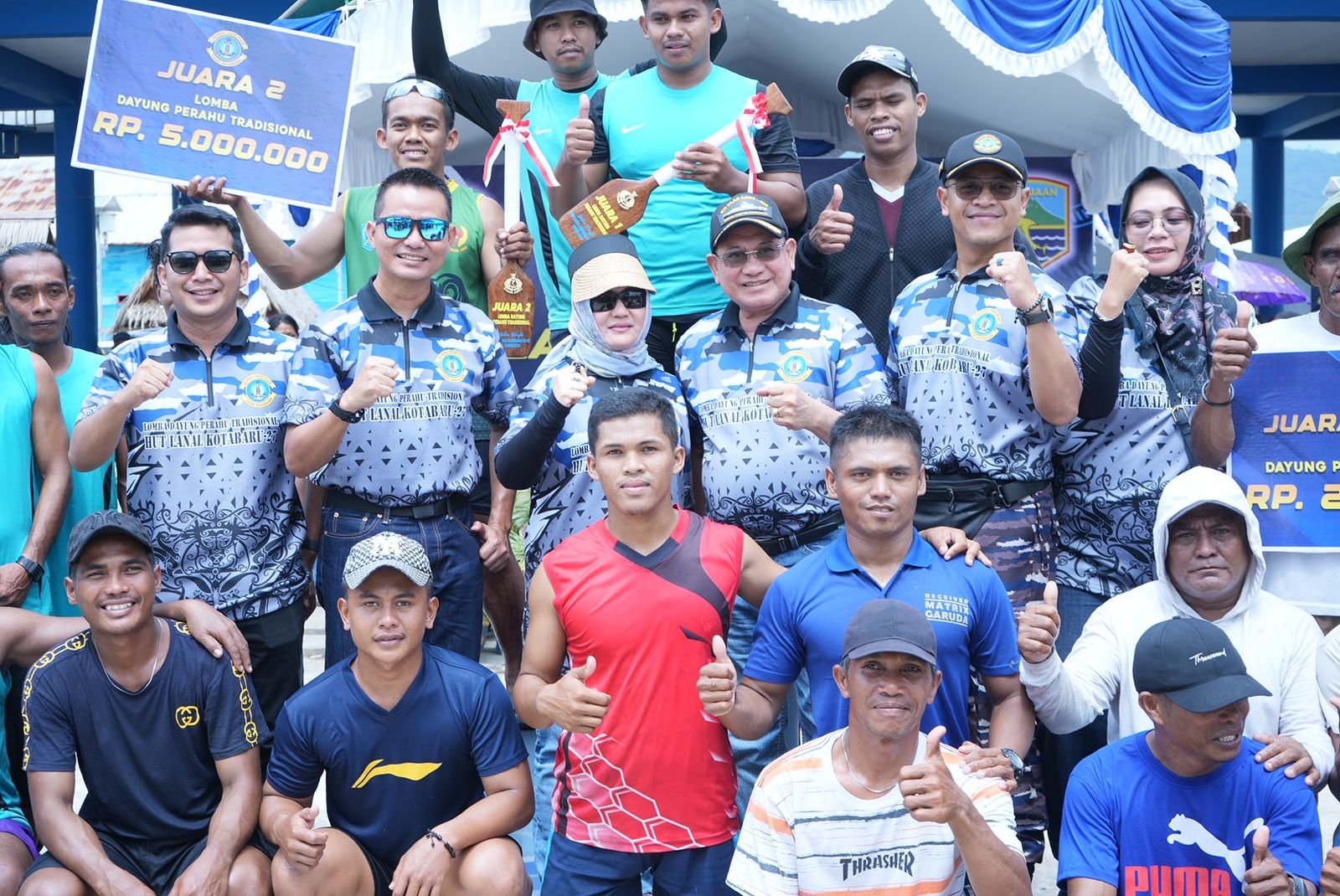 Bupati Kotabaru Hadiri Lomba Dayung Dalam Rangka HUT Lanal Kotabaru Ke-27 