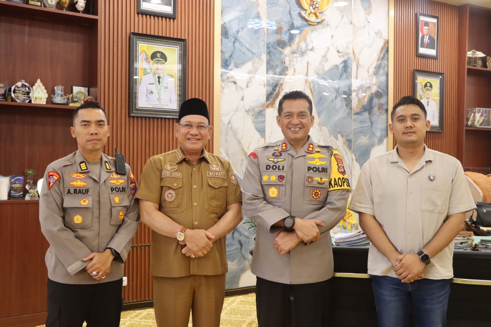 Bangun Sinergitas, Bupati Kotabaru Sambut Baik Kunjungan Kapolres AKBP Doli M Tanjung