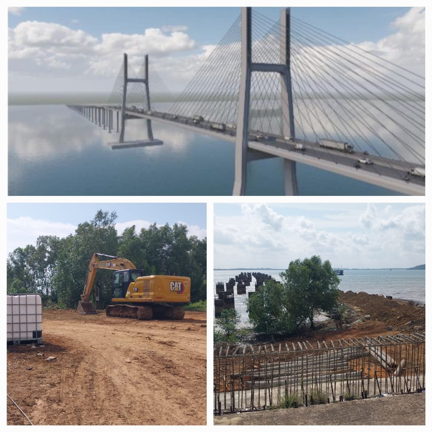 Asri-Praya Ditarget Selesaikan Bangunan Tahap I Jembatan Pulau Laut Sepanjang 400 M,Selama 175 Hari