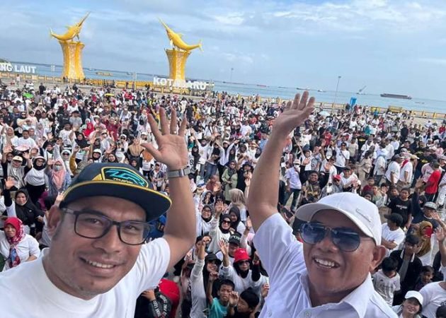 Ribuan Warga Saijaan Ikuti Jalan Sehat Rusli-Syairi, Bertajuk Kotabaru Hebat