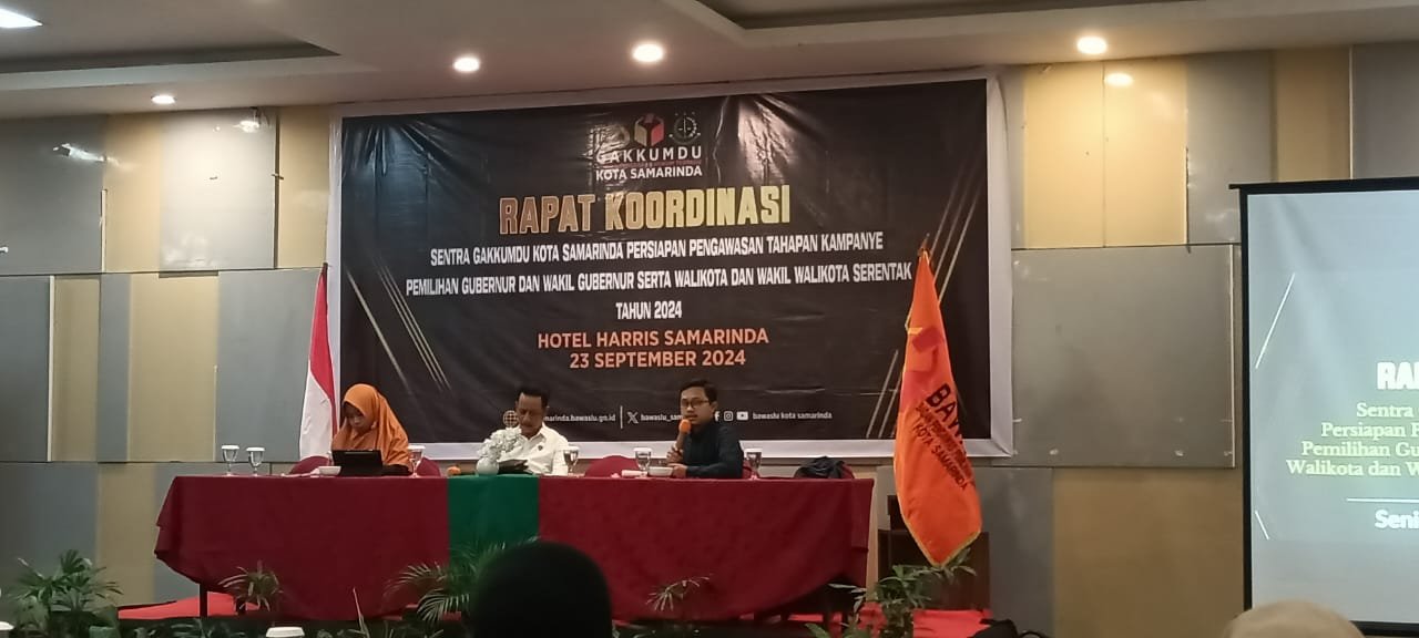 Rakor Gakkumdu Kota Samarinda, Wakasat Reskrim Polresta Samarinda Jadi Nara Sumber