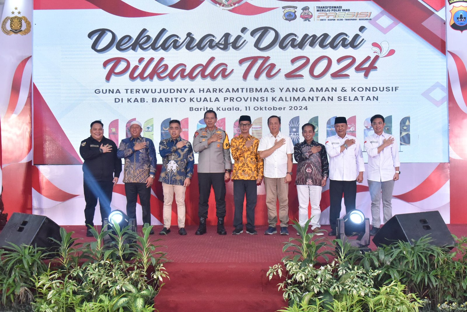 Kapolda Kalsel: Mari Bersama-sama Deklarasikan Pilkada Aman Dan Damai Di Batola