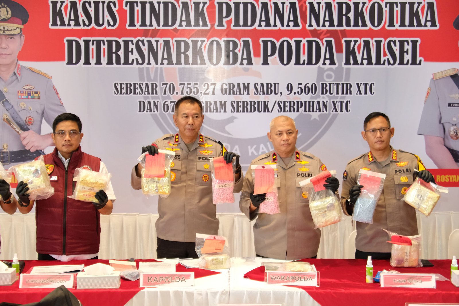 Lagi, 70,7 Kg Sabu Diamankan Tim Resnarkoba Polda Kalsel
