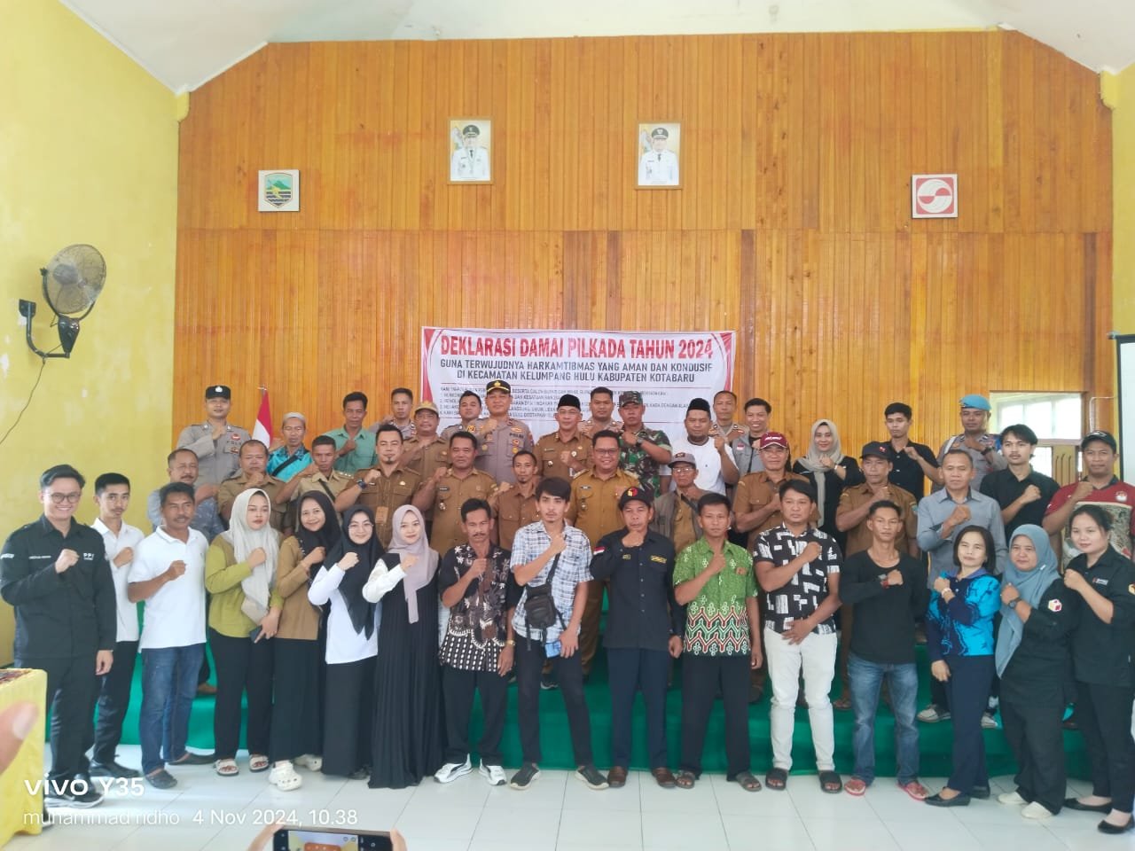 Camat Kelumpang Hulu Hadiri Deklarasi Pemilu Damai 2024 Di Aula Cantung Barakat