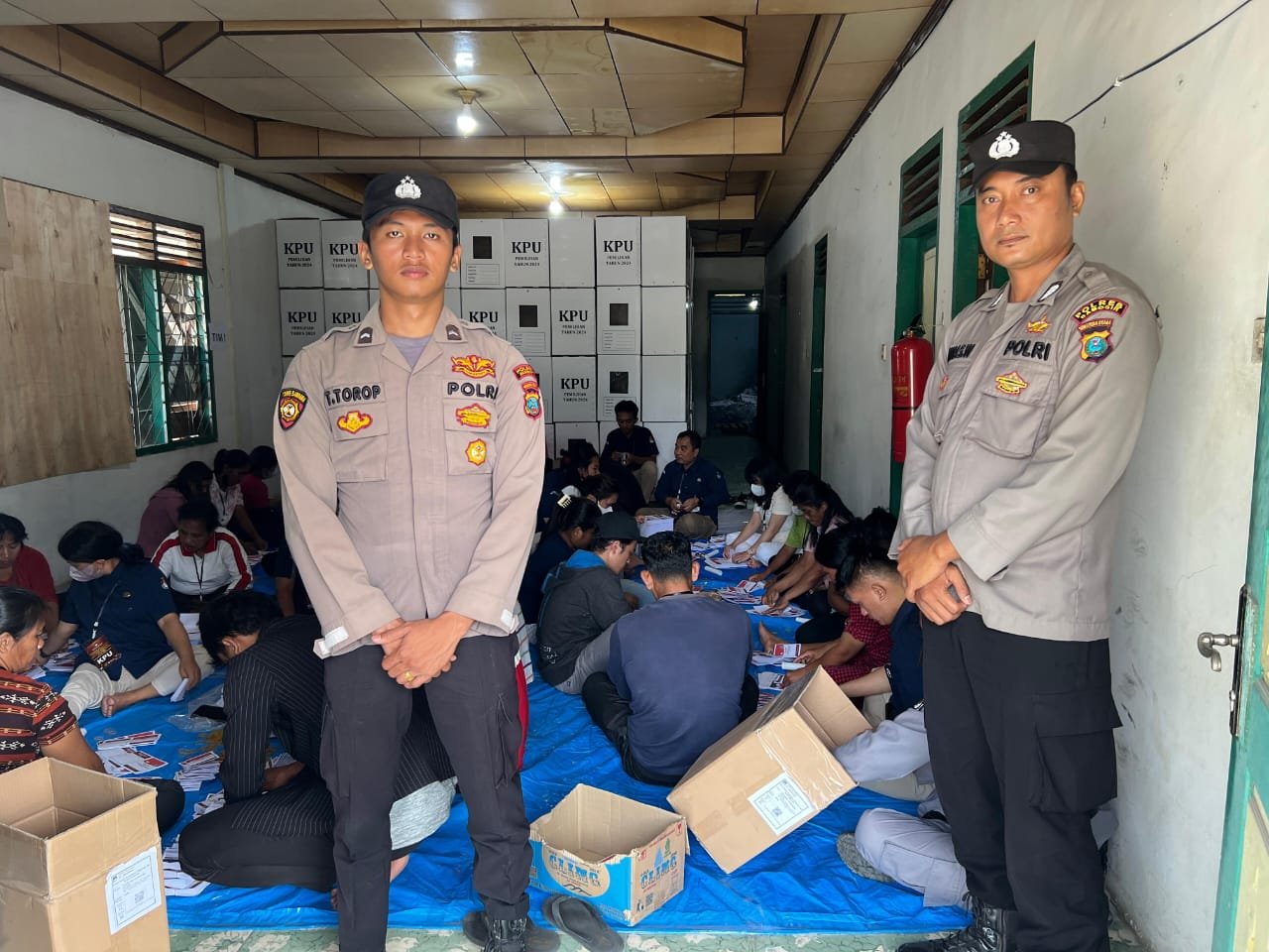 Polres Samosir Perketat Pengamanan Pelipatan Surat Suara Pilkada Serentak 2024