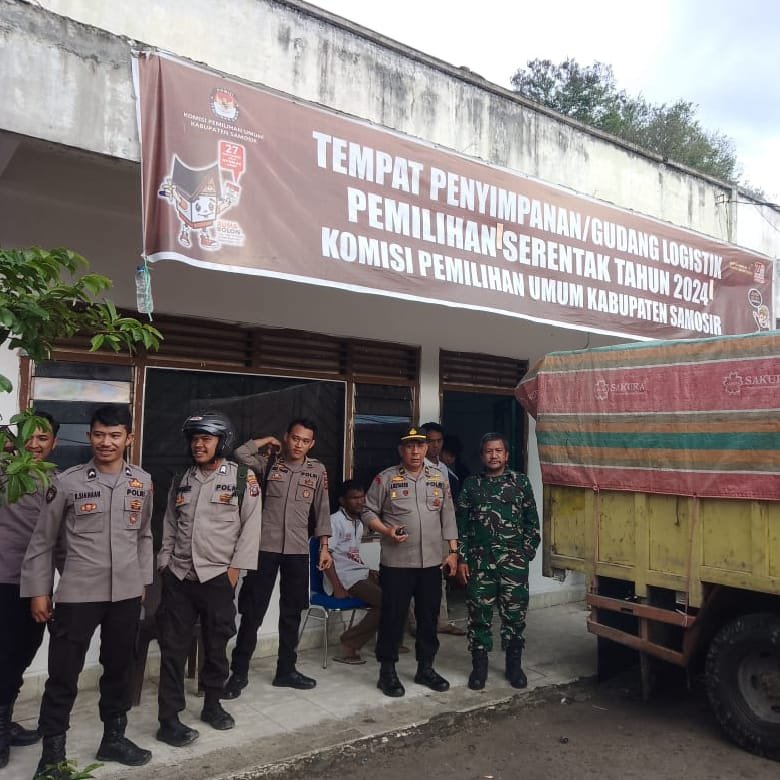 Polres Samosir Kawal Ketat Logistik Pilkada 2024 Pasca Penghitungan Tingkat PPK