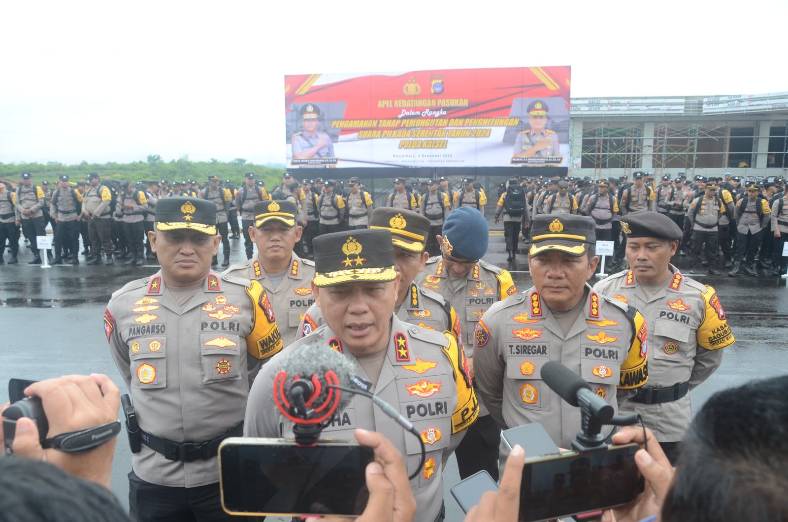 Pasca Pemungutan Suara, 1000 Personel Pengamanan Pilkada Kembali Ke Mako Polda Kalsel