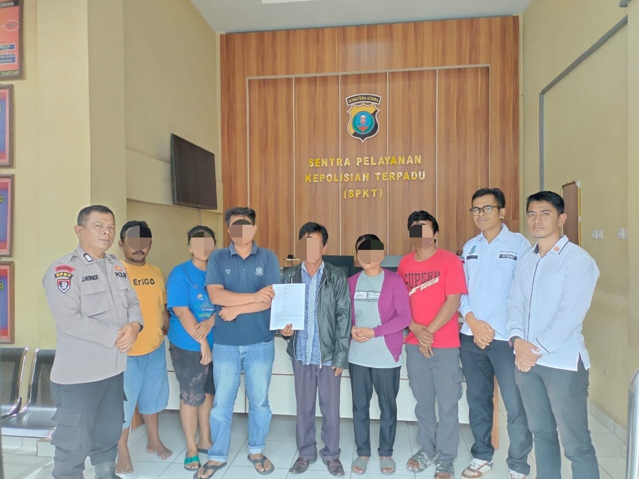SPKT Polres Samosir Damaikan Konflik Antar Keluarga Di Desa Lumban Suhi-suhi Toruan