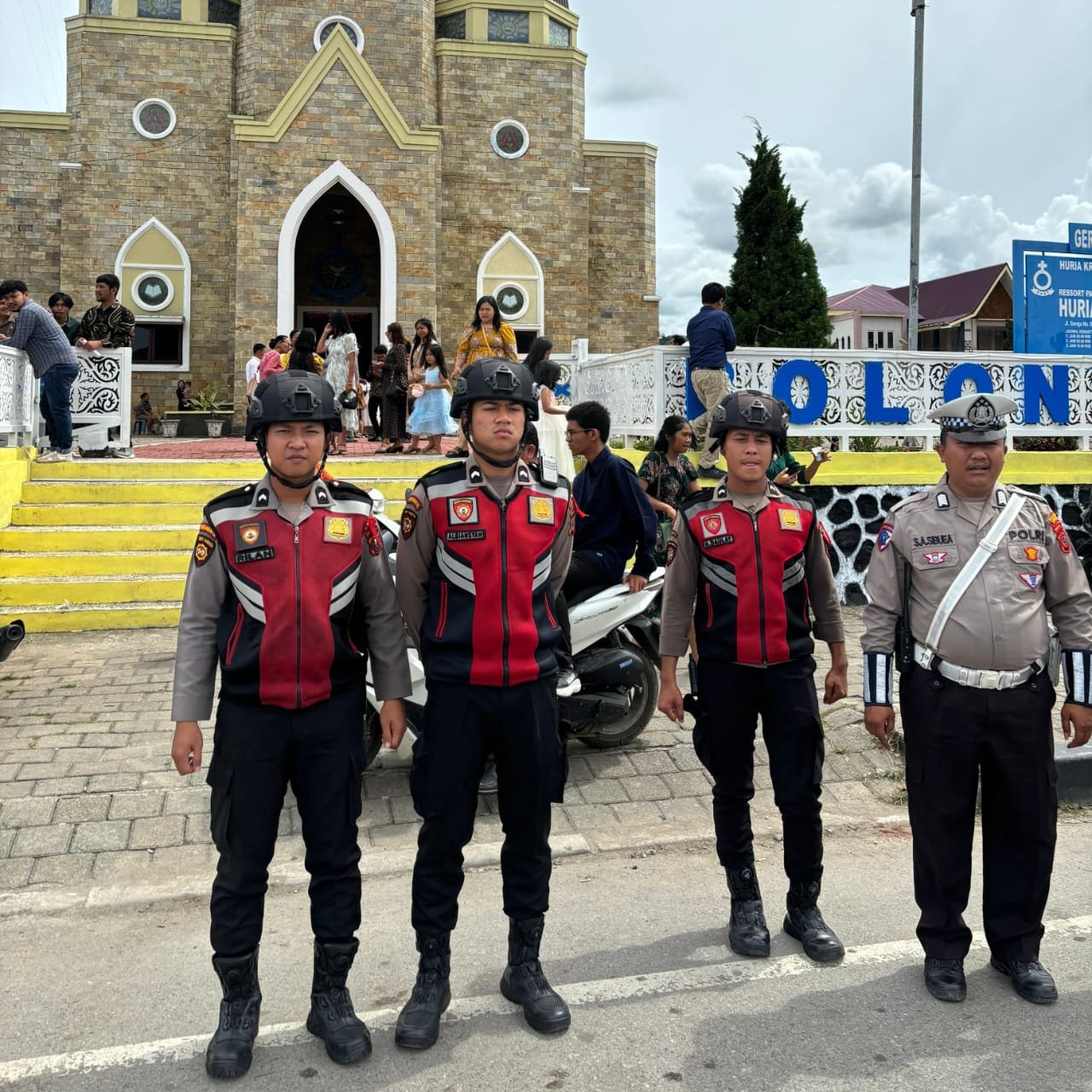 Operasi Lilin Toba 2024, Polres Samosir Amankan Ibadah Minggu Gereja
