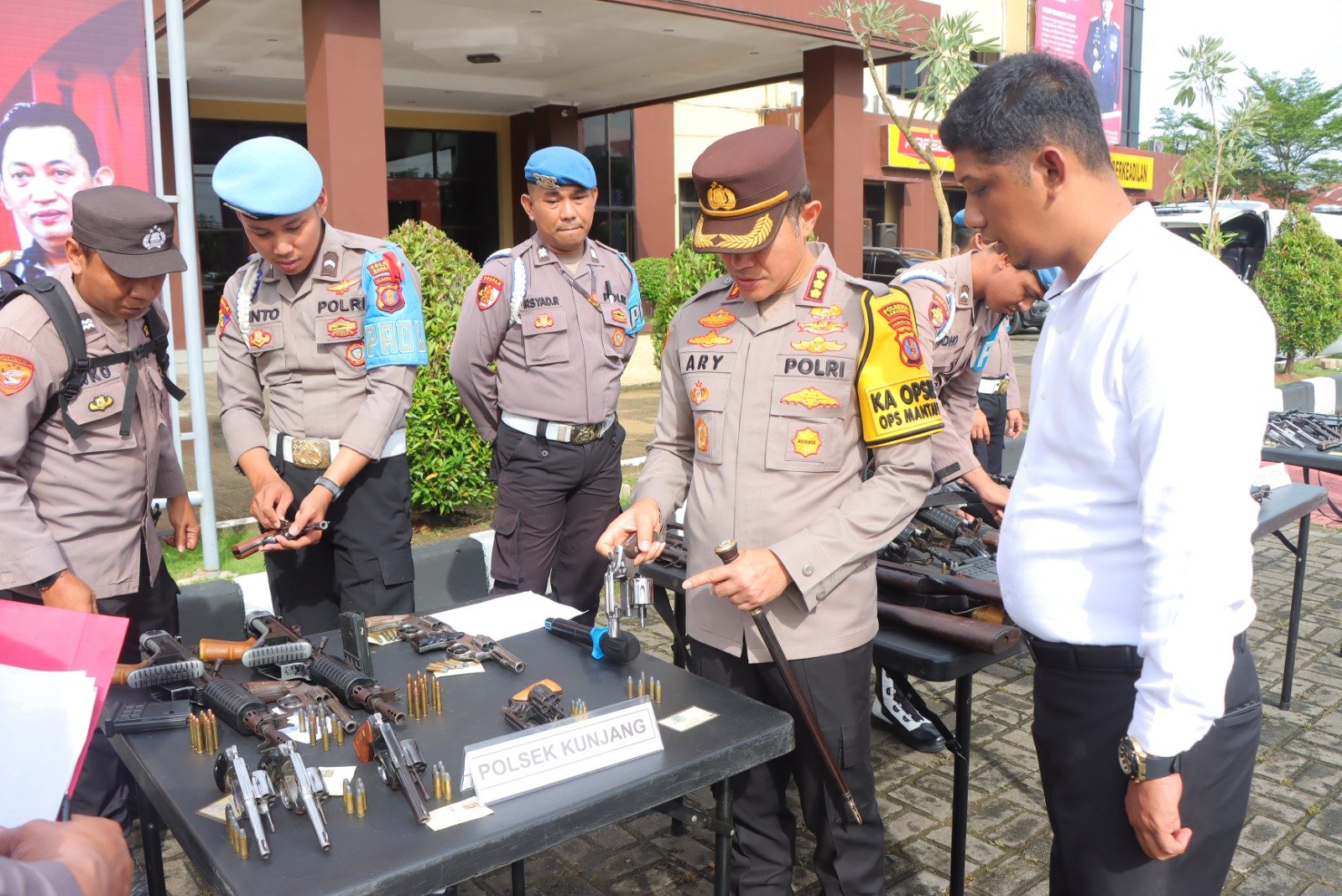 Minimalisir Penyalahgunaan, Polresta samarinda Gelar Pemeriksaan Senjata Api Seluruh Anggota
