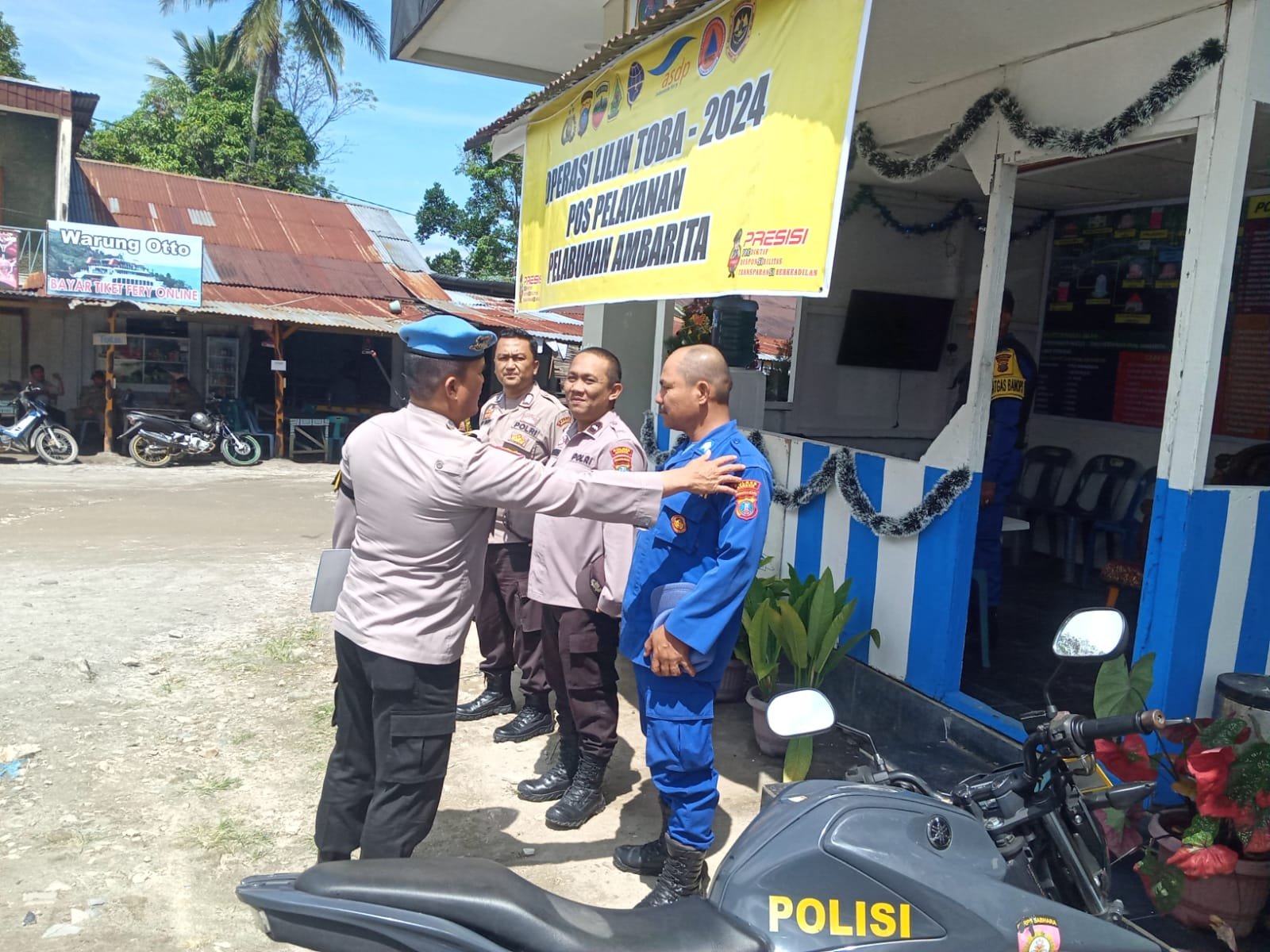 Kasi Propam Polres Samosir Tinjau Pos Pengamanan Ops Lilin Toba 2024