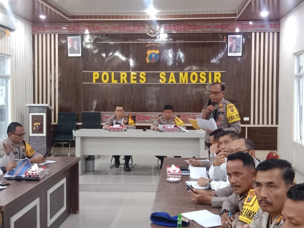 Polres Samosir Gelar Anev Gangguan Kamtibmas 2024, Penyelesaian Kasus dan Antisipasi Kejahatan
