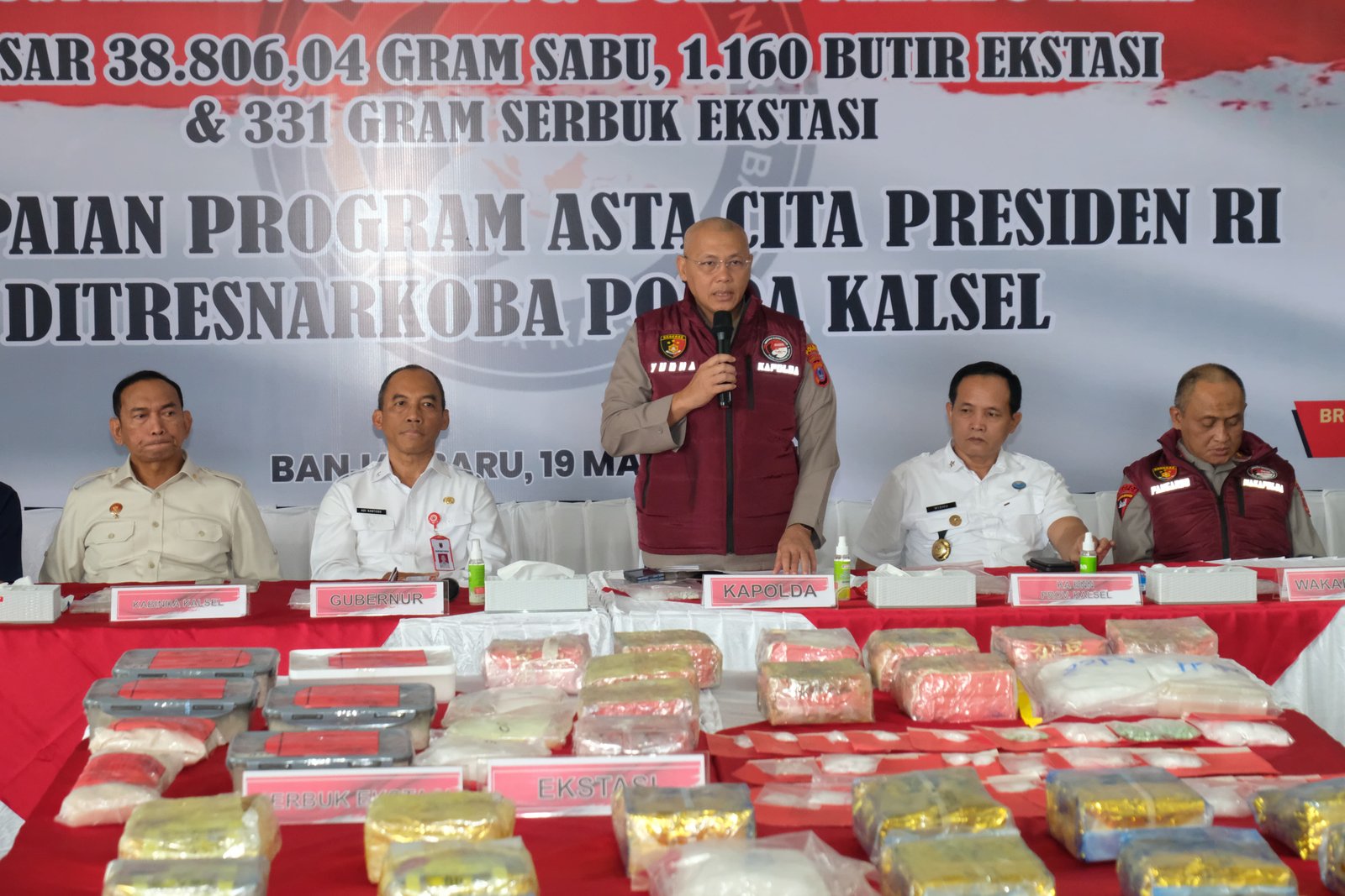 Polda Kalsel Musnahkan Barbuk Narkoba Senilai Rp.40 Miliar