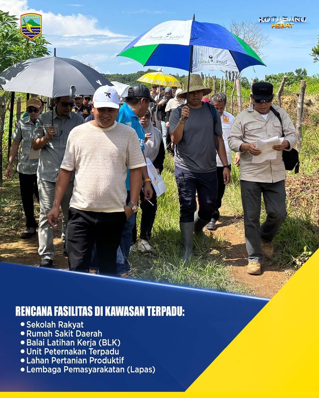 Ratakan Pembangunan, Bupati Kotabaru Tinjau Lahan 4 Ribu Hektar untuk Pembangunan Layanan Terpadu